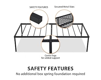 26冊 Amazon.com: Capacmkseh 14 Inch Twin Size Metal Bed Frame