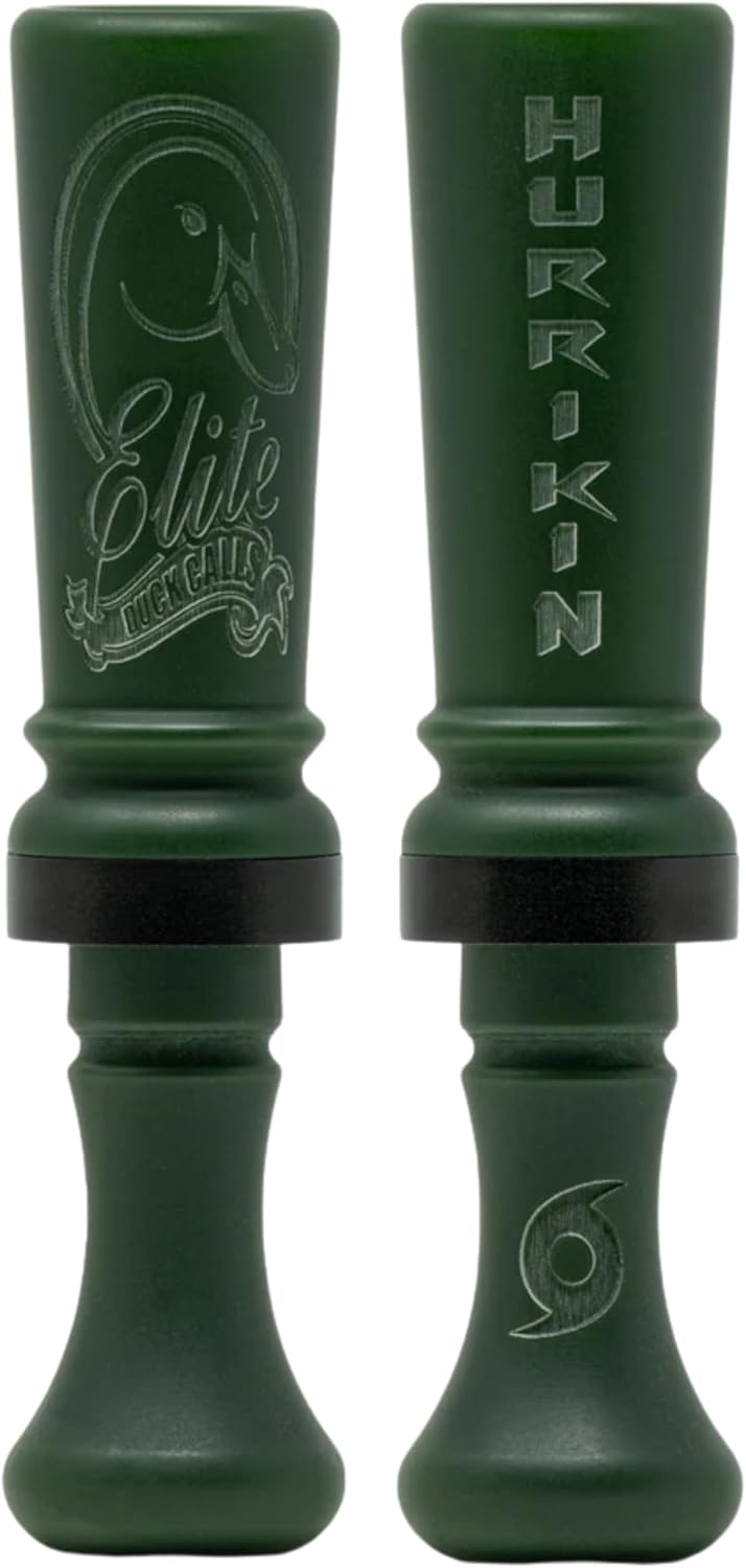 Big Hurrikin Acrylic Single Reed Duck Call with Spit Grooves – Hunting Call for Mallard, Wood Duck, Teal, Gadwall & Pintail