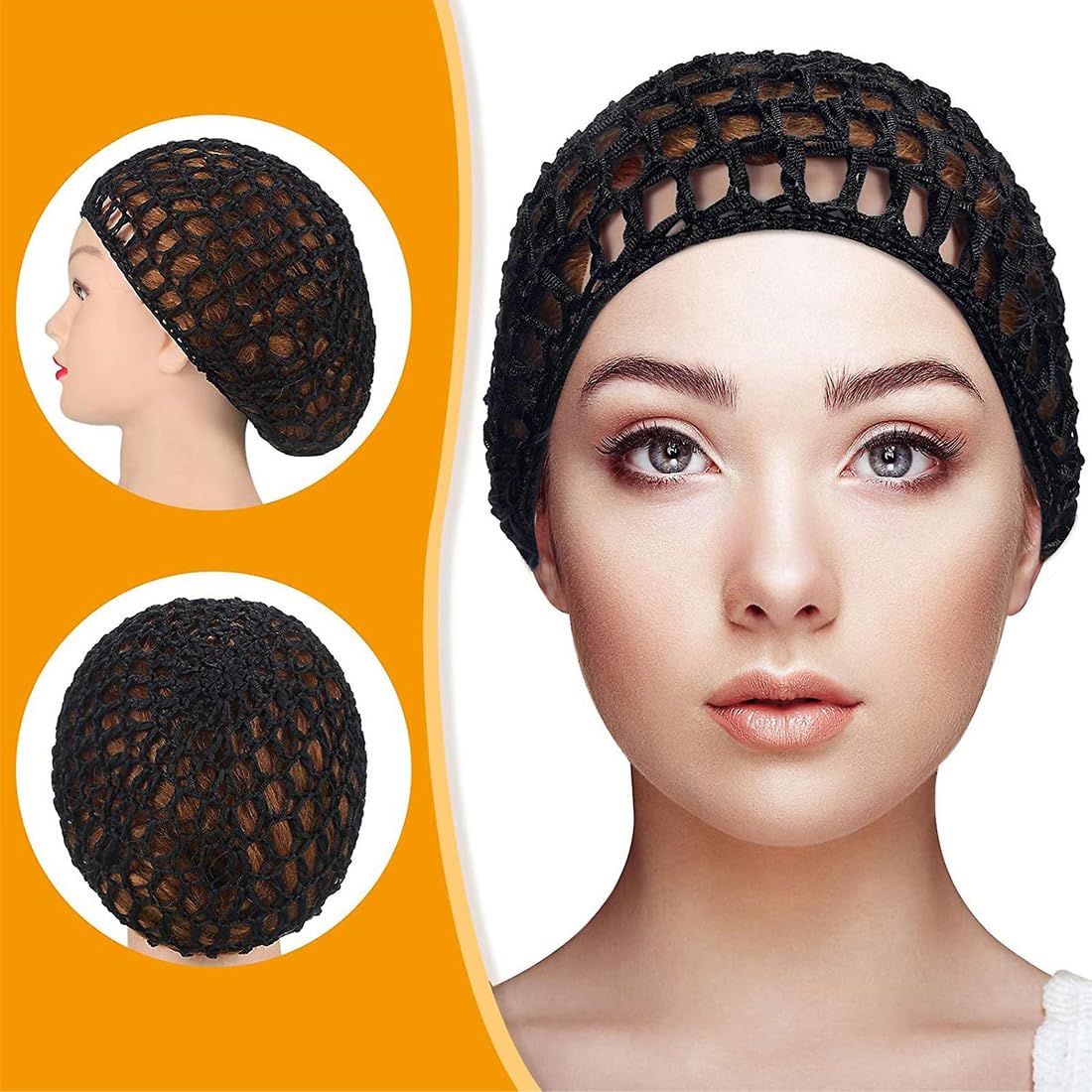 Reti per capelli per parrucche dormire donne adulti 3 pcs
