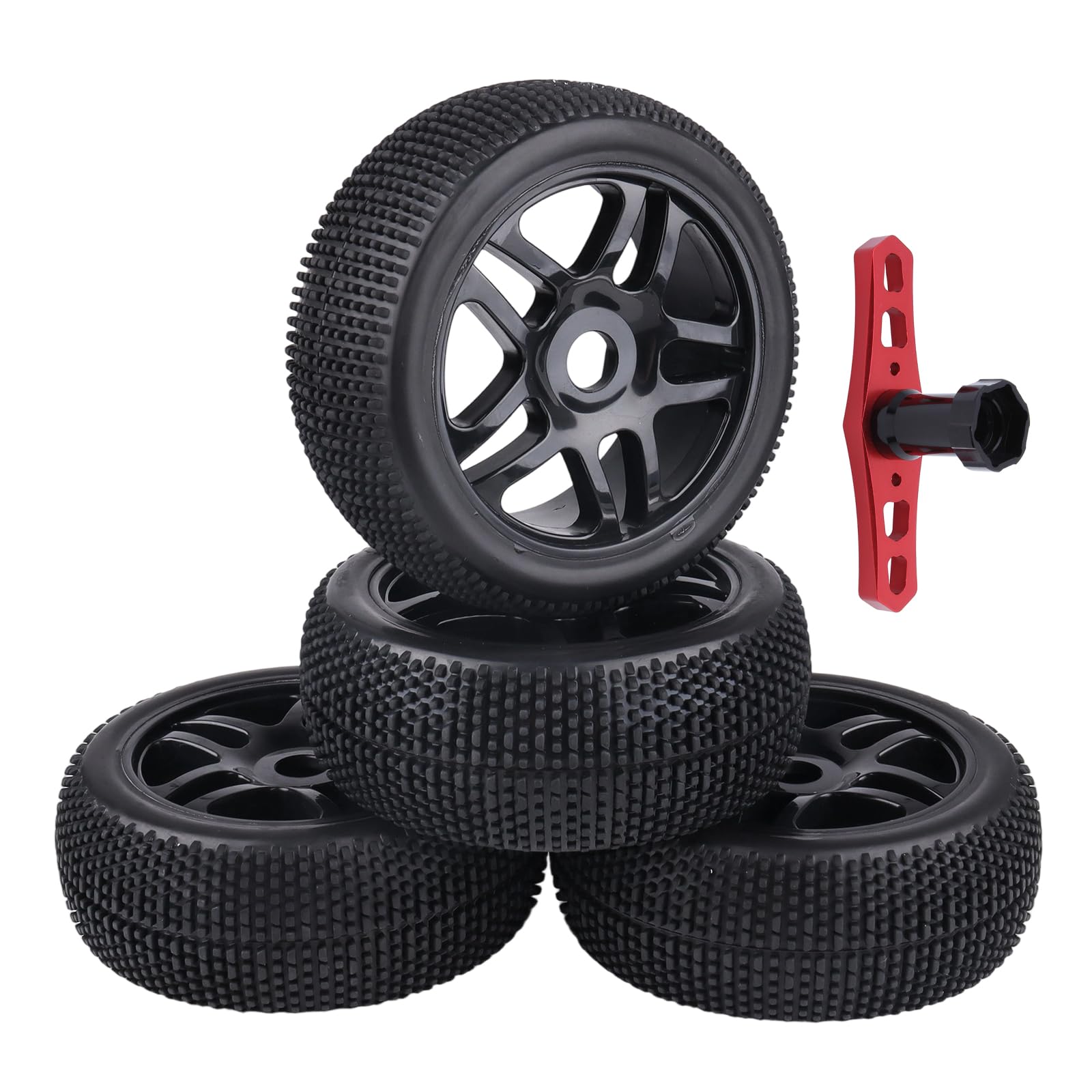 Llantas y ruedas prepegadas para Buggy 1/8 RC Buggy 17 mm cubos hexagonales de espuma para Arrma Typhon Redcat Team Losi VRX HPI Kyosho HSP Hobao Off Road, juego de 4