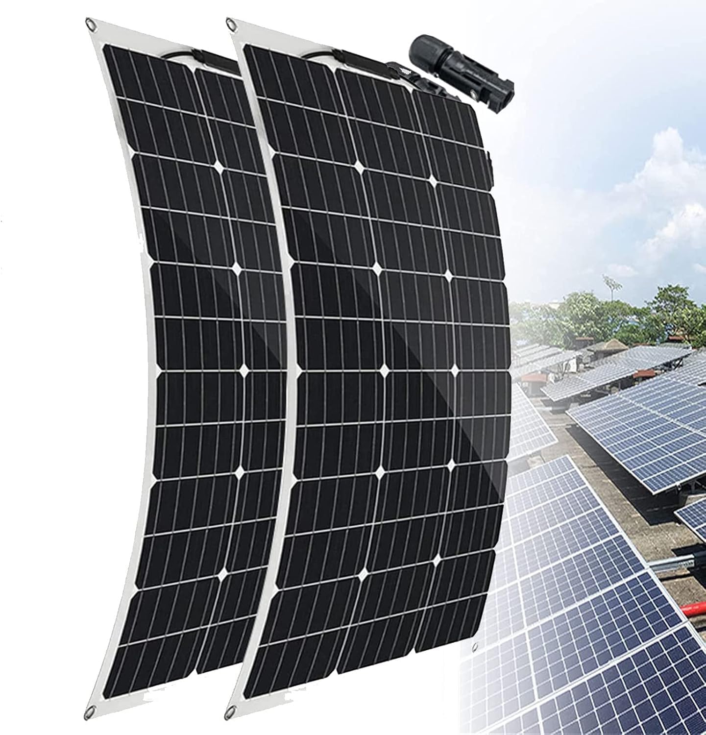 Pannelli Solari Monocristallini Pannello Solare da 350 W 700 W Mono Banca di Energia Solare per Esterni Modulo Flessibile Ad Alta Efficienza Caricabatterie Fotovoltaico 18 V con Controller
