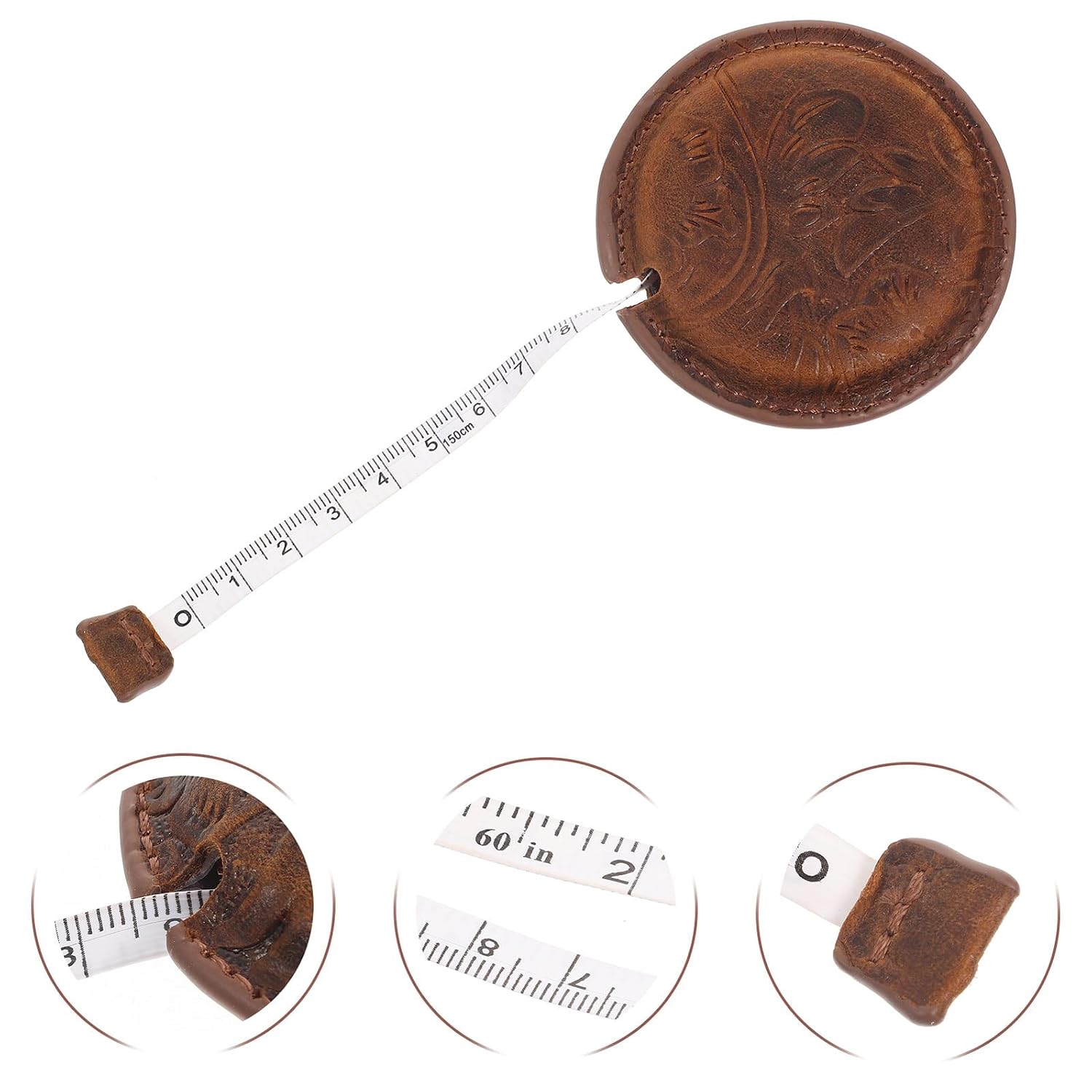Professional Retractable Tape Measure Flexible Sewing Measuring Tool Portable Compact Body Measurement Tape with Wear-Resistant Material for Curved and Flat Surfaces