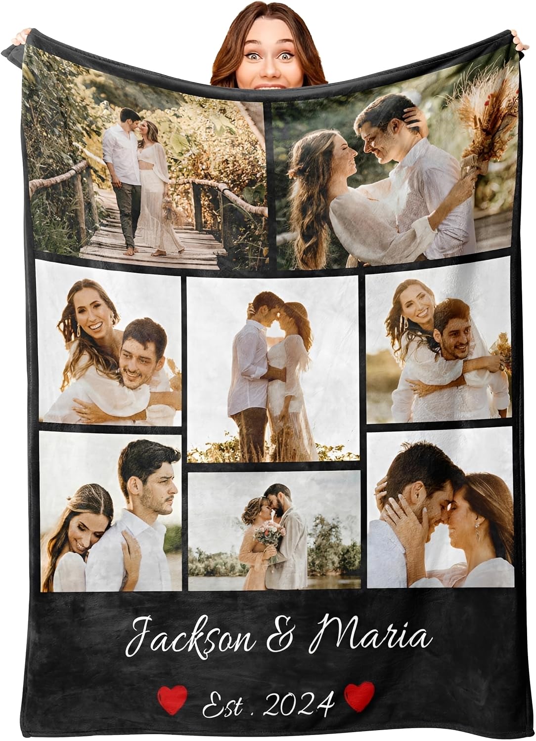 Mraxovid Personalised Blanket, Custom Blanket With Photo, Customised Photo Blankets Gifts for Adults Kids, Throw Gifts for Mum, Dad, Boyfriend, Girlfriend, 150x200cm โ image 1