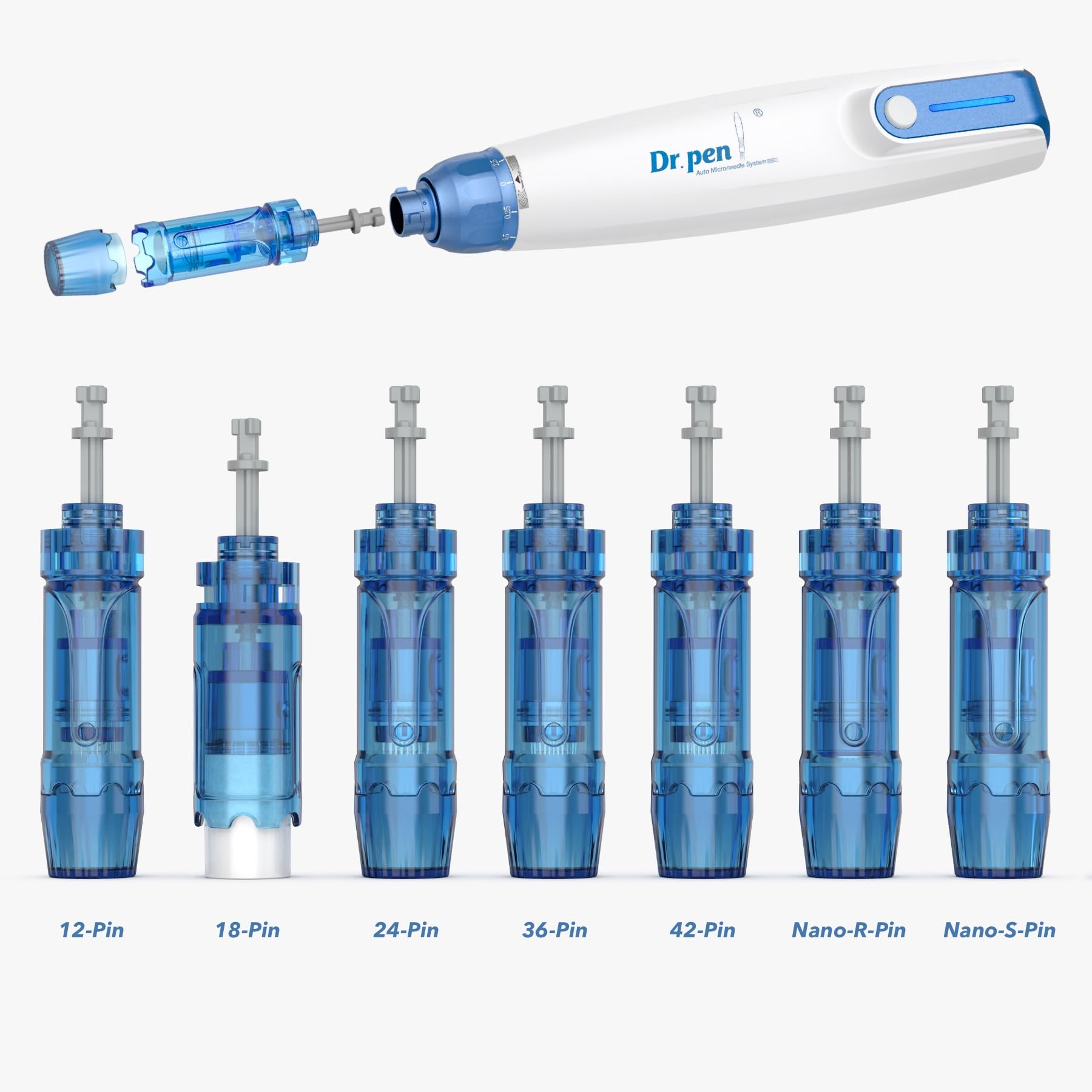 P-Beauty - 30 testine di ricambio per dispositivo NANO in silicone Microneedling A8S M8S A9 A11 Dermapen – Cartucce usa e getta ultra morbide per zone sensibili come labbra, occhi o collo – aghi di