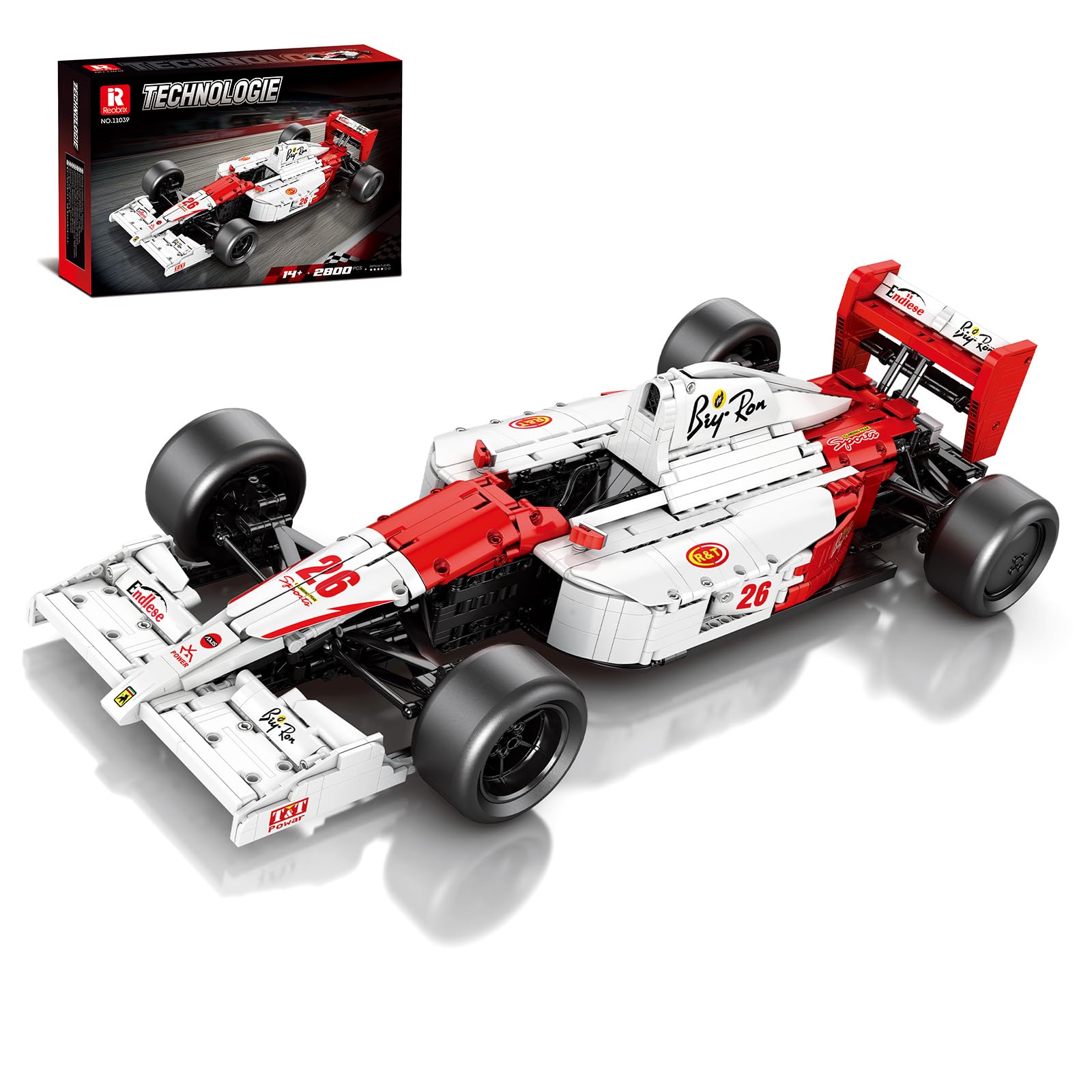 Reobrix F1 Cars Building Block Set for Adults, 11039 Technical MP4 Formula 1 Racing Car Model Kits 1:8 Scale Race Car Model Display for Home Office Decor Collectible Gifts for Adult F1 Fans (2800PCS)
