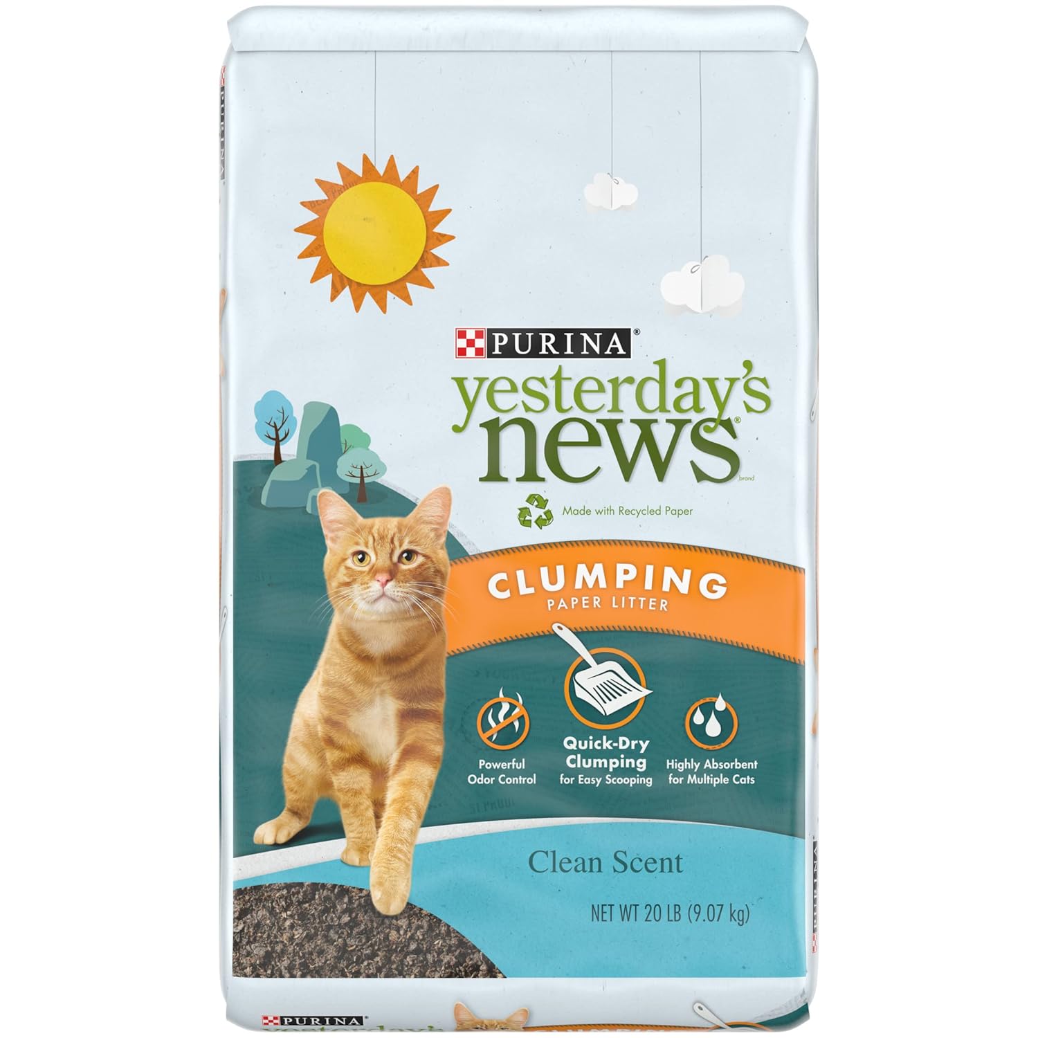 Buy Purina Yesterday's News Clumping Paper Cat Litter, Clean Scent