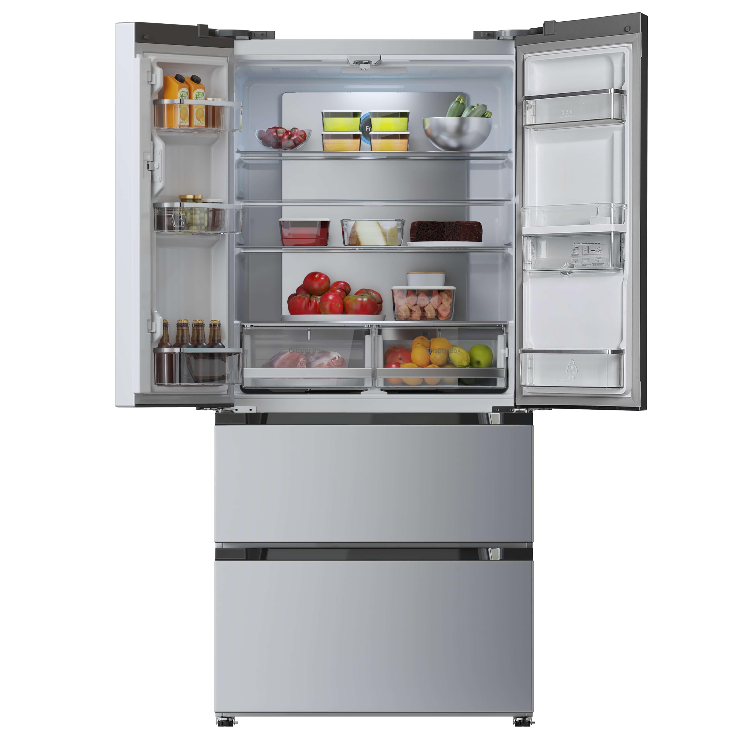 Cecotec Frigorífico 4 Puertas 506L Bolero CoolMarket FD 510 WD Inox Total E