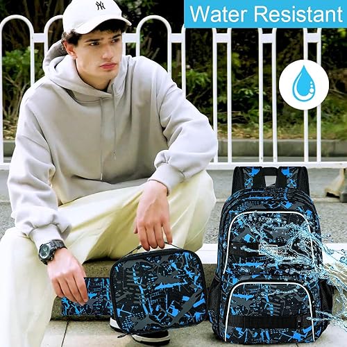 Miniatura 6 de Mochila para laptop, 16 pulgadas, bolsa escolar y bolsa de almuerzo, mochilas resistentes al agua para adolescentes, niñas, mujeres, estudiantes