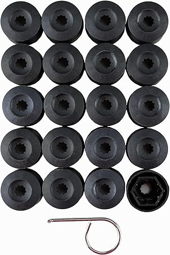 VOTEX - Juego de 20 tapas para tuercas de rueda para Audi VW Volkswagen con herramienta de desmontaje gratuita 1K0 601 173 (sin tapas de bloqueo)