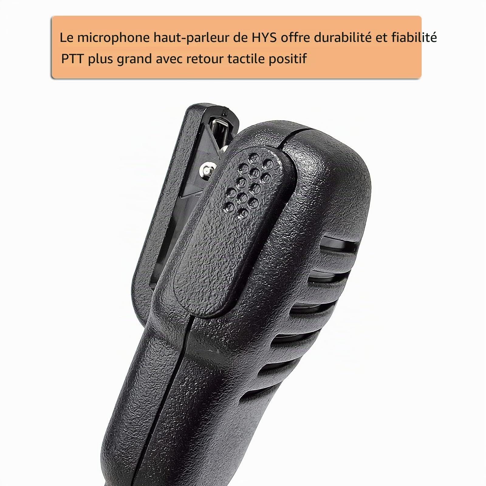 HYS Radio - Microphone à main compatible avec les stations de radio President Randy III CB - Microphone de haut-parleur Randy 3 - Avec bouton PTT
