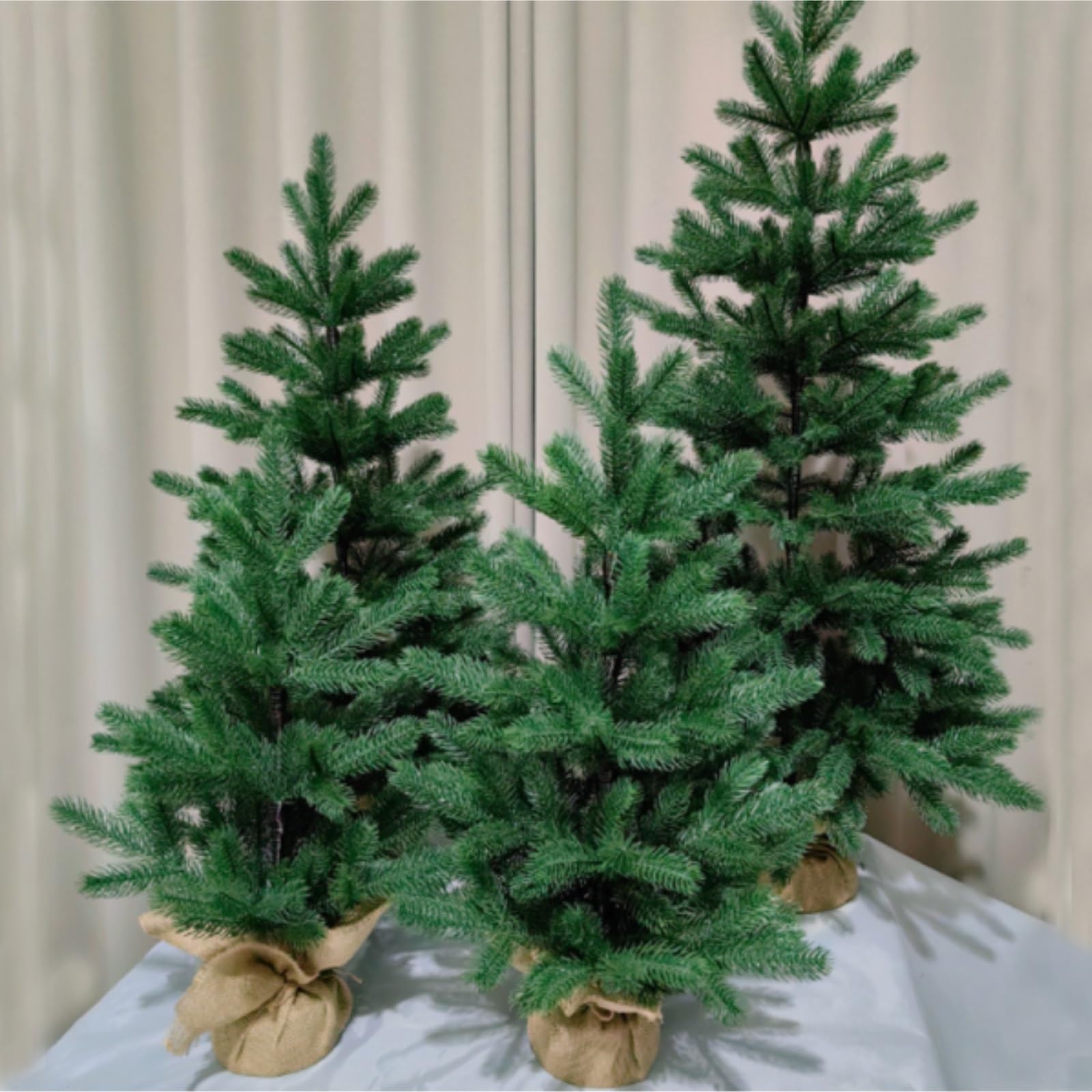 Sztuczna Choinka Sztuczna Choinka Sezonowa Dekoracja Wnętrz Z Dekoracyjną Podstawą Z Juty Dekoracja Na Boże Narodzenie(70cm)