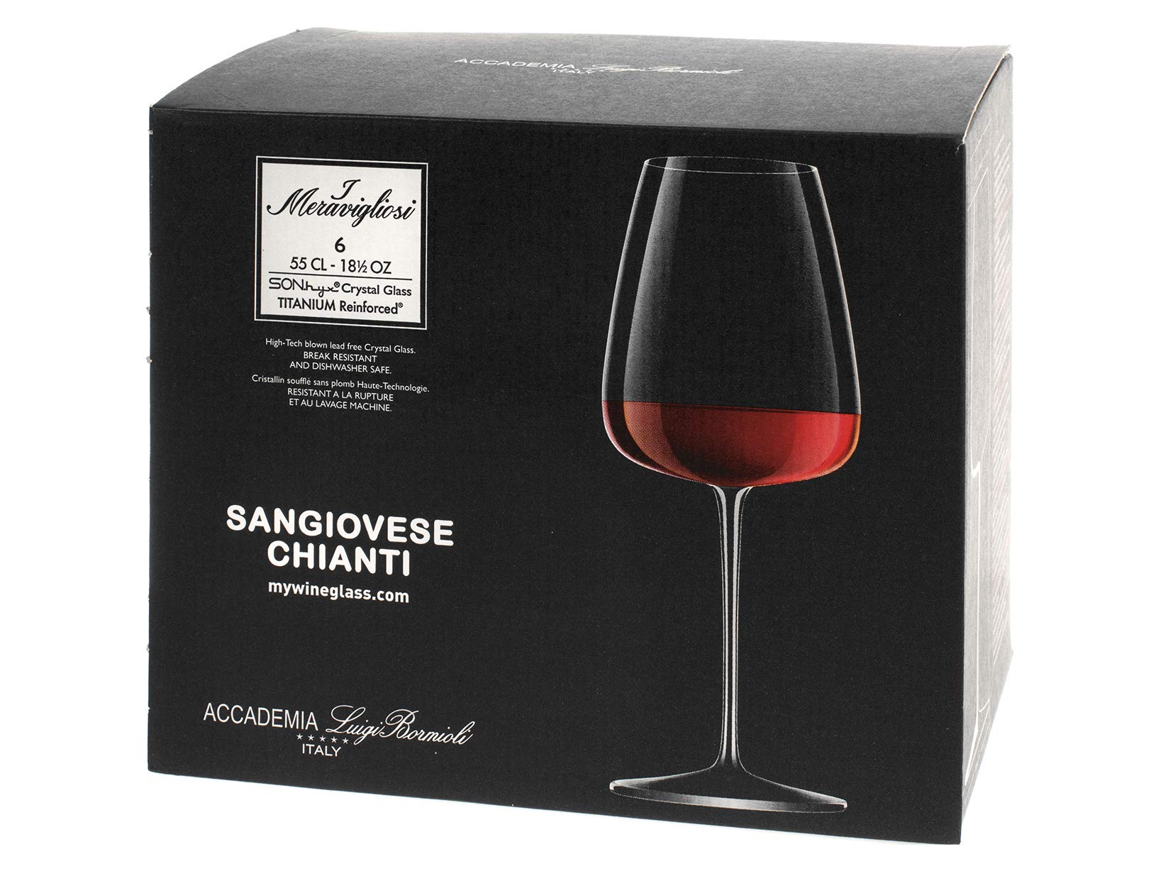 Bormioli Luigi 026991 - Juego de 6 copas de cristal, transparente, 55 cl