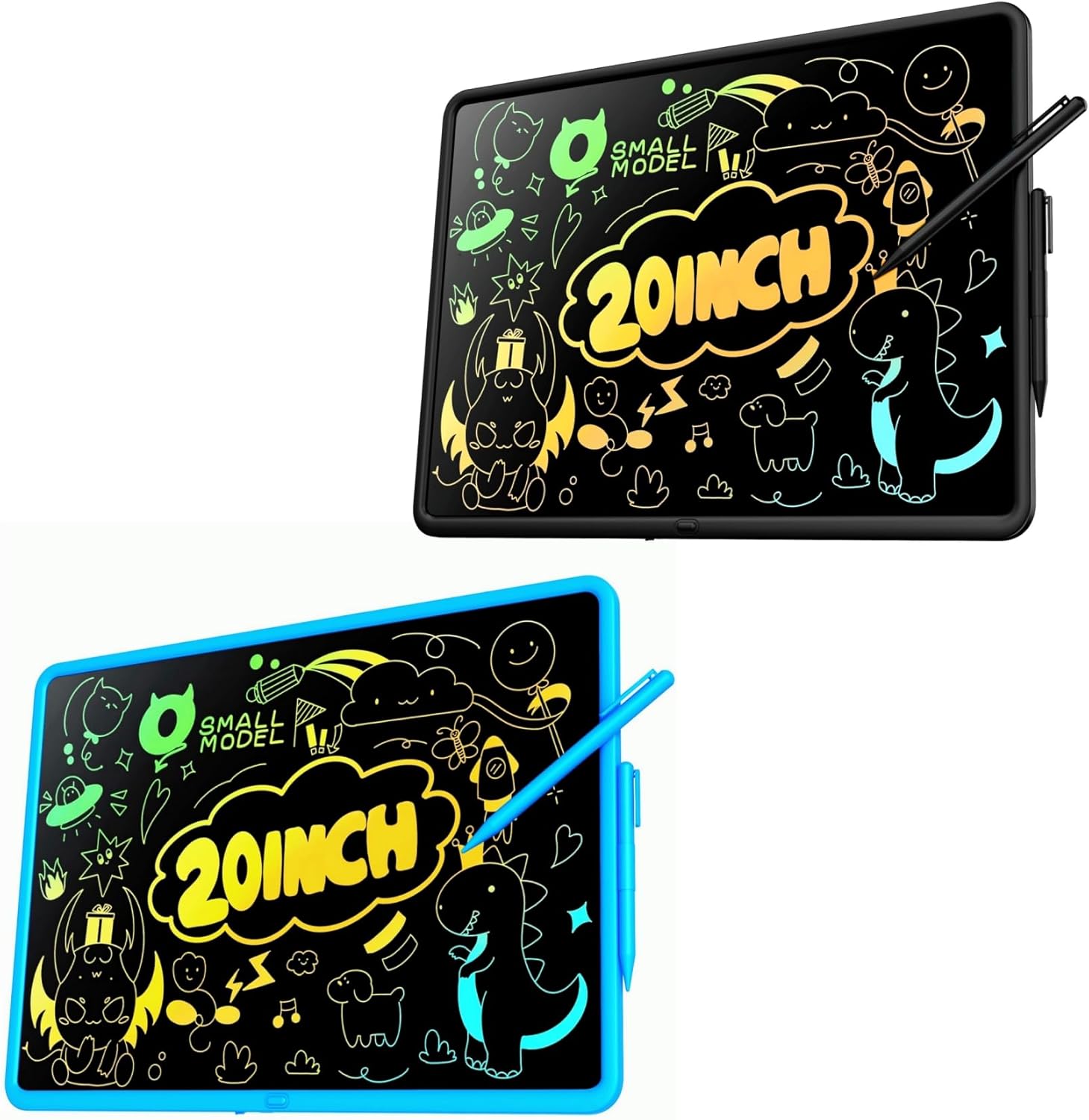2 Pack 20 Inch LCD Writing Tablet for Kids, Rechargeable Large Kids Drawing Pad, Mess Free Drawing Tablet, Doodle Board