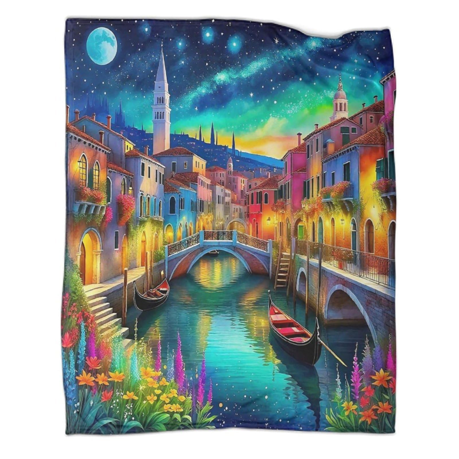 Couverture flanelle Venise 3D au fini pelucheux et confort premium