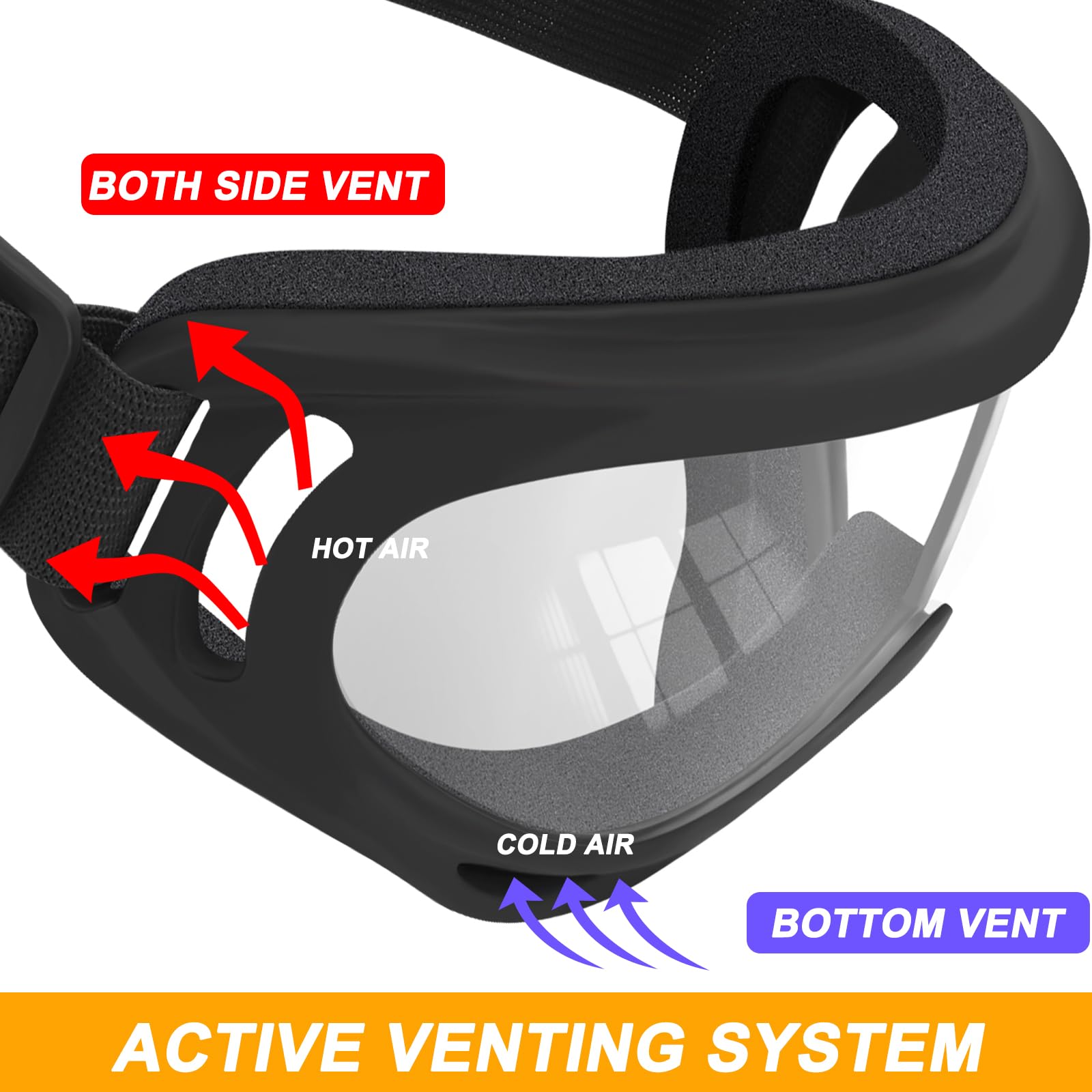 OXG Paquete de 2 gafas de motocicleta con 2 polainas para el cuello, protección UV400, gafas a prueba de polvo, motocross, ATV y esquí