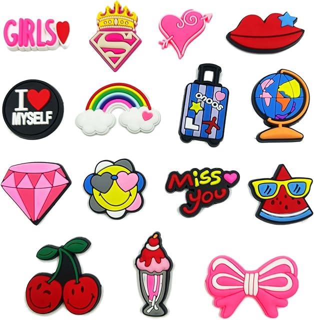 Shoe Charms for Clogs, Cute Croc Charms for Girls Women Boys Birthday Gift Party Favors