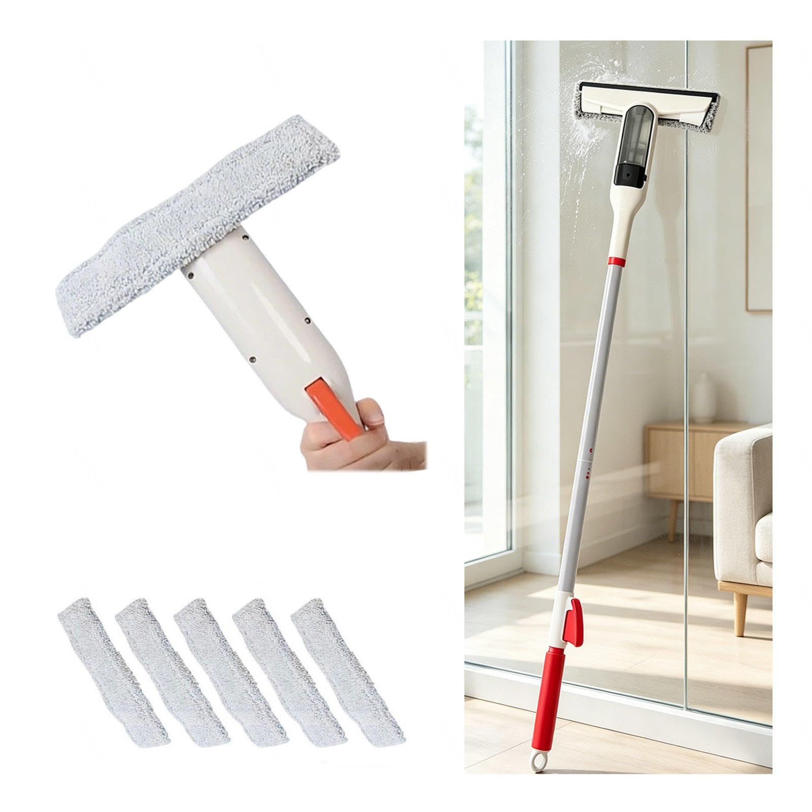Limpiacristales con Pulverizador Incluye 5 Paños de Limpieza Limpiacristales en Spray de Doble Cara Adecuado para Múltiples Escenarios