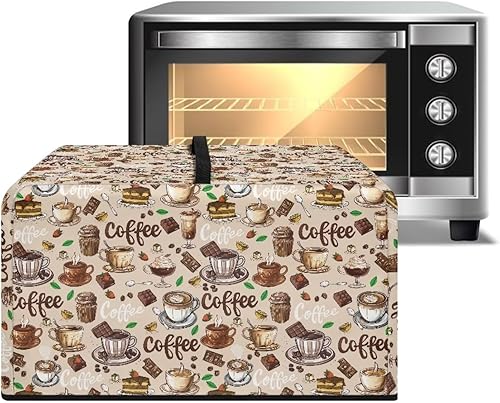 Miniatura 31 de Cubierta para horno de microondas a prueba de polvo, para encimera, freidora de aire, tostadora, horno, para decoración interior del hogar, L, 20.9