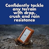 Vista 3 de LaCie Rugged HDD Externo Portátil de 5TB - Compatible con USB 3.0/2.0, Resistente a Golpes/Polvo/Lluvia para Mac y PC, Naranja, Gris