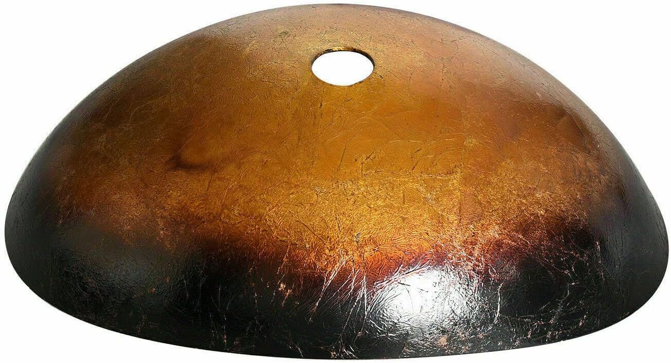 Oval Boat Shape Copper/Broze Color Bathroom Glass Vessel Sink