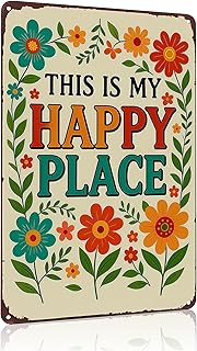 Funnysign Garden Gifts This Is My Happy Place Vintage Tin Sign for Home ...