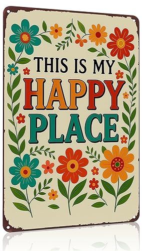 Funnysign Garden Gifts This Is My Happy Place Vintage Tin