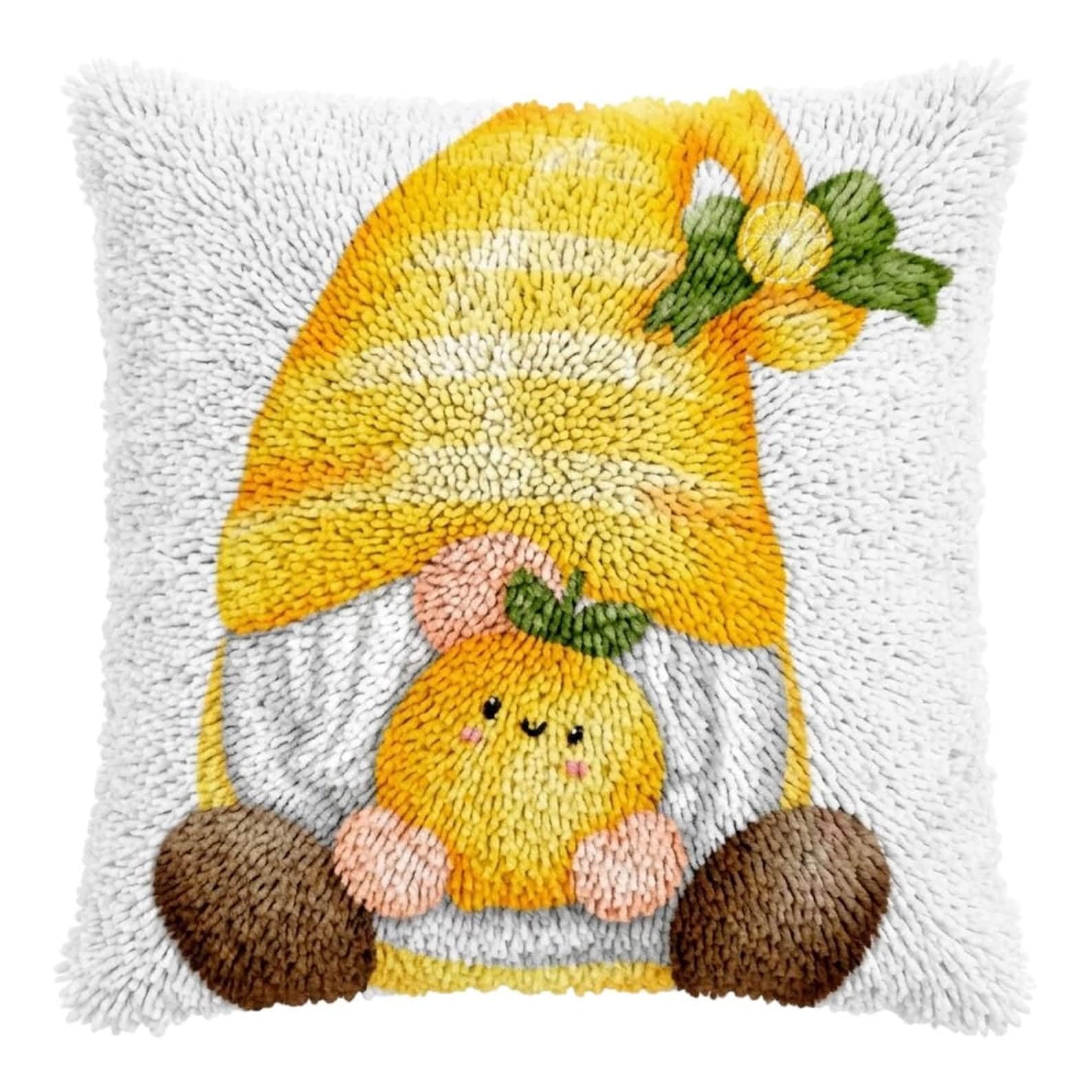 AxiangziK Latch Hook Pillow Kit Santa 43X43Cm