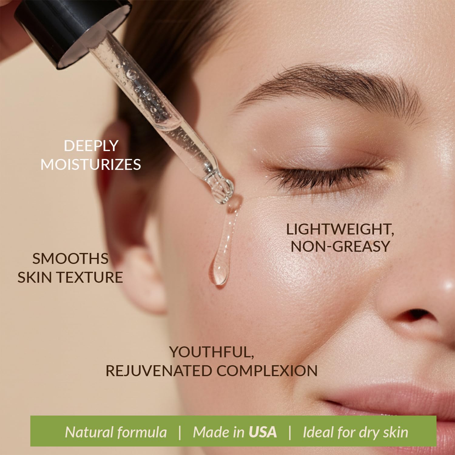 Hyaluronic Acid Serum for Face - USA Made with Natural & Organic Ingredients, Hydrating Anti Aging Face Serum, Softens and Smoothes Dry & Sensitive Skin, Fragrance Free Day & Night Facial Serum - Image 4