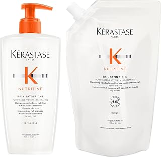 Nutritive Bain Satin Riche Shampoo and Refill Pouch -…
