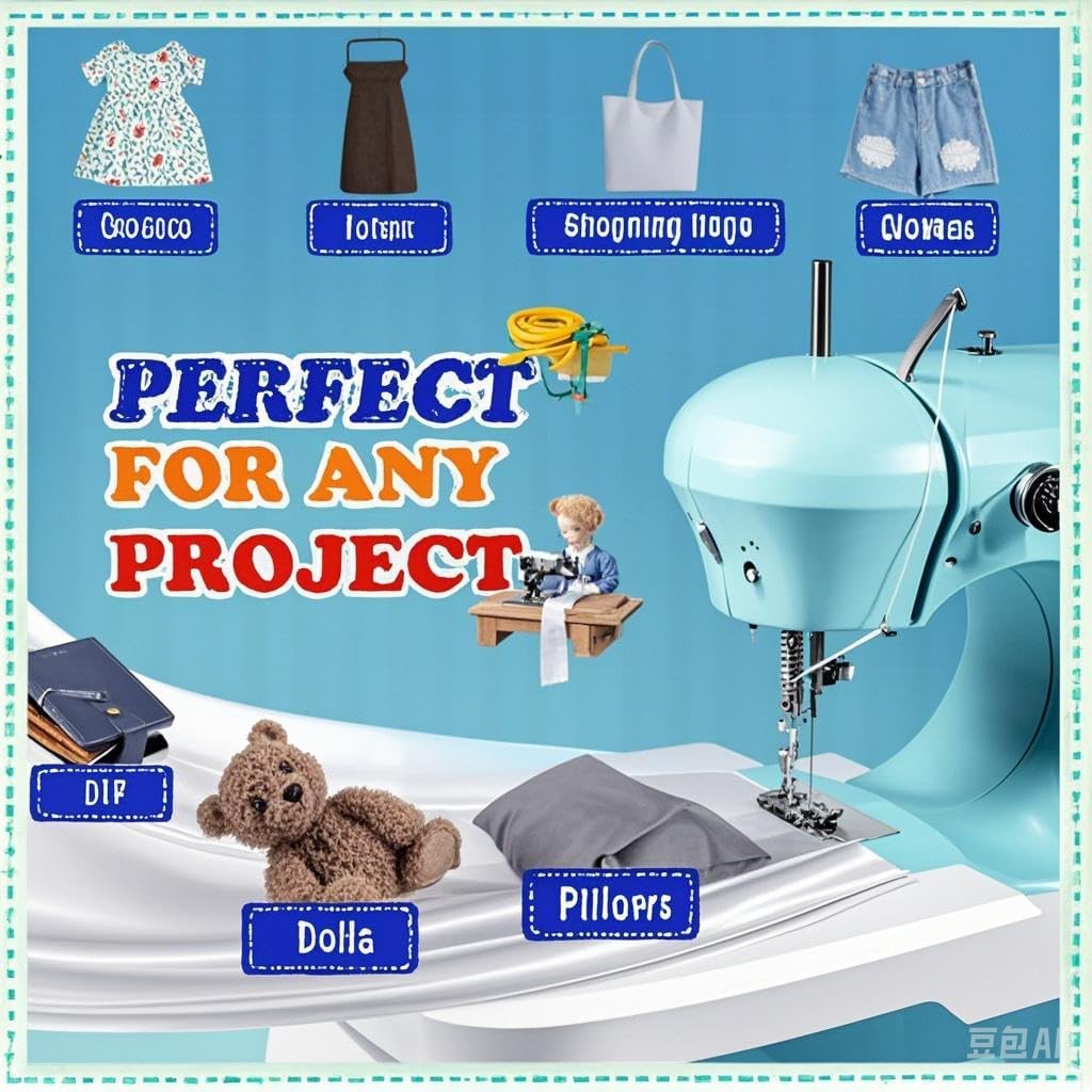 Sewing Machine, Mini Sewing Machines for Beginner with Eco-Friendly Material, Dual Speed Portable Sewing Machine with Extension Table, Light - Easy to Use, Best Gift for Kids and Women, Space Saver