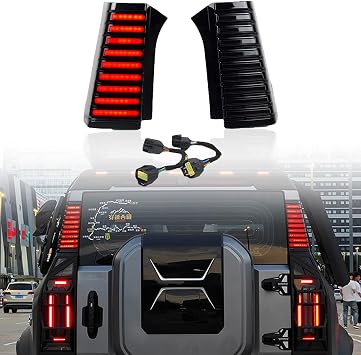 HIGH FLYING 2023 2024 2025 for Chery Jetour T2, Travellar Car Exterior Accessories Tailgate Rear Brake Signal Light Sequential Dynamic LED Light ABS 2pcs