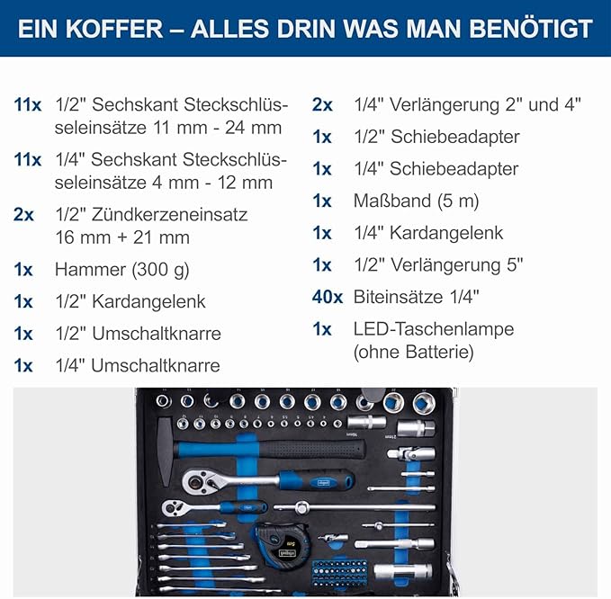 Juego de Herramientas Scheppach TB200 141 Piezas en Maletín miniatura 7