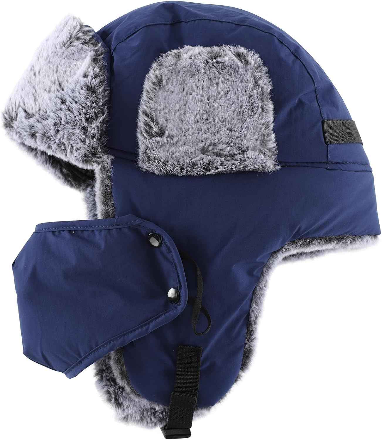Home Prefer Men's Trapper Hat with Face Mask Faux Fur Trooper Trapper Hat for Men Winter Hunting Hat