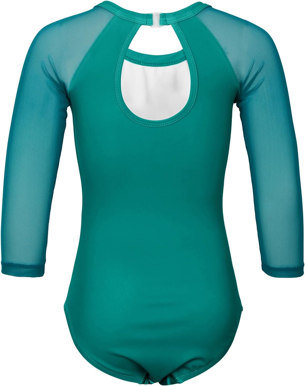 Gymnastics Leotards for Girls With Shorts Sparkly Ballet Dance Long Mesh Sleeve