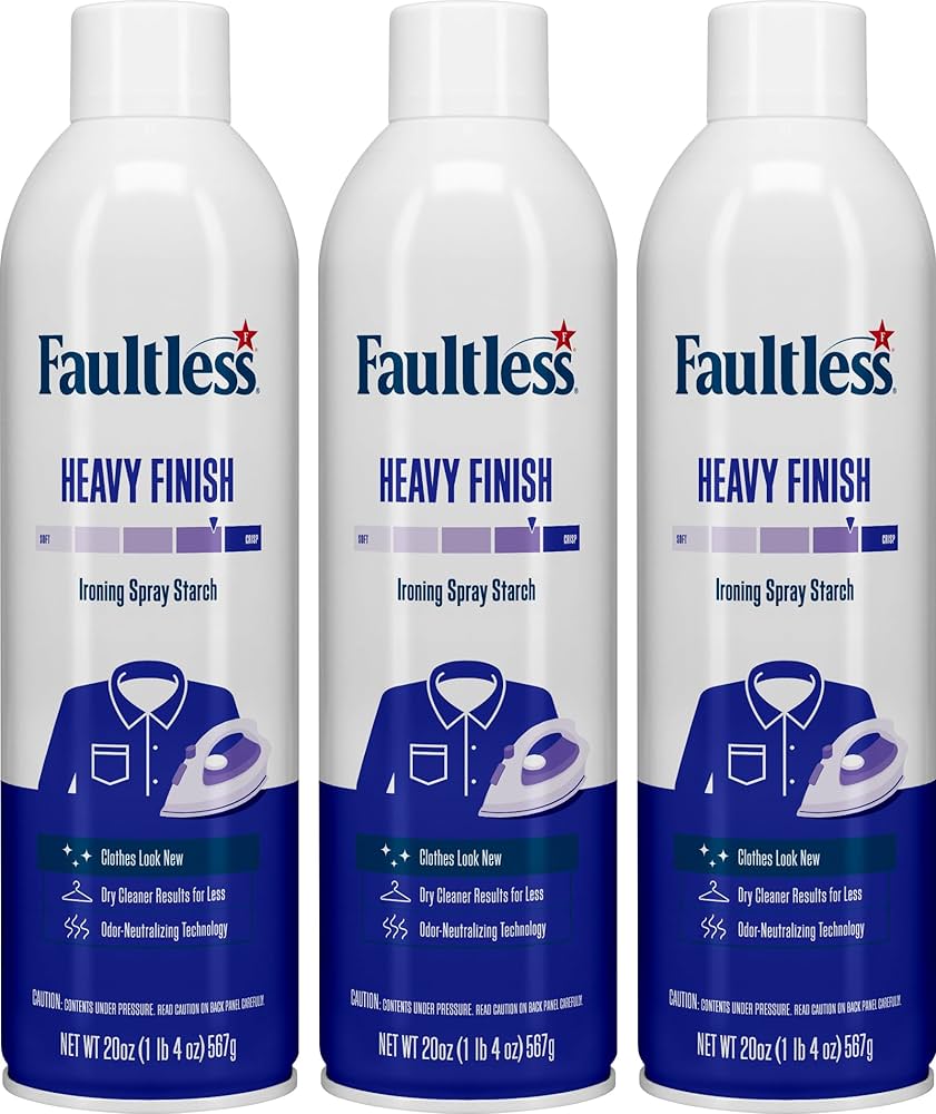 Amazon.com: Faultless Heavy Spray Starch 20 oz Cans (3 Pack