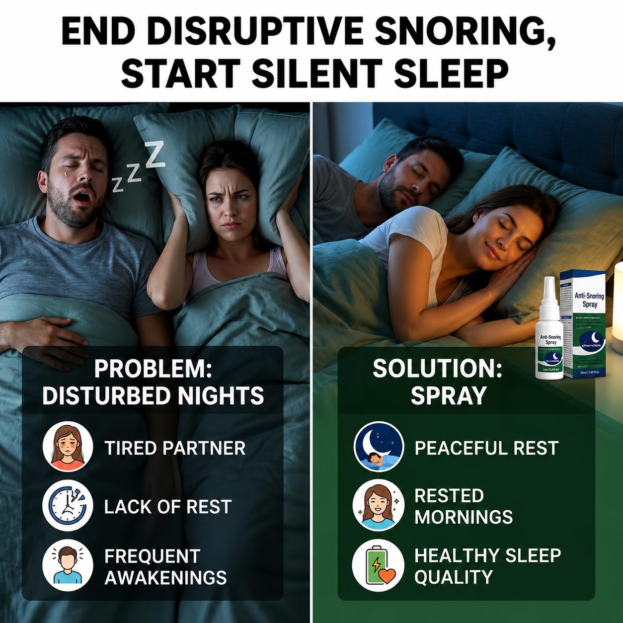 SleepEase Anti-Snore Nasal Spray – 30ml, Reduces Snoring, Clears Airways, Promotes Restful Sleep, Fast Acting & Natural Formula — Amazon image 2