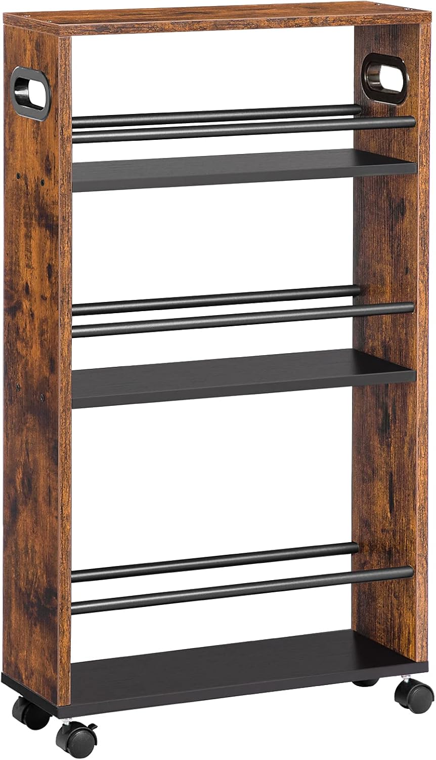 HOOBRO Kitchen Cart, 4 Tier Slim Storage Cart for Laundry