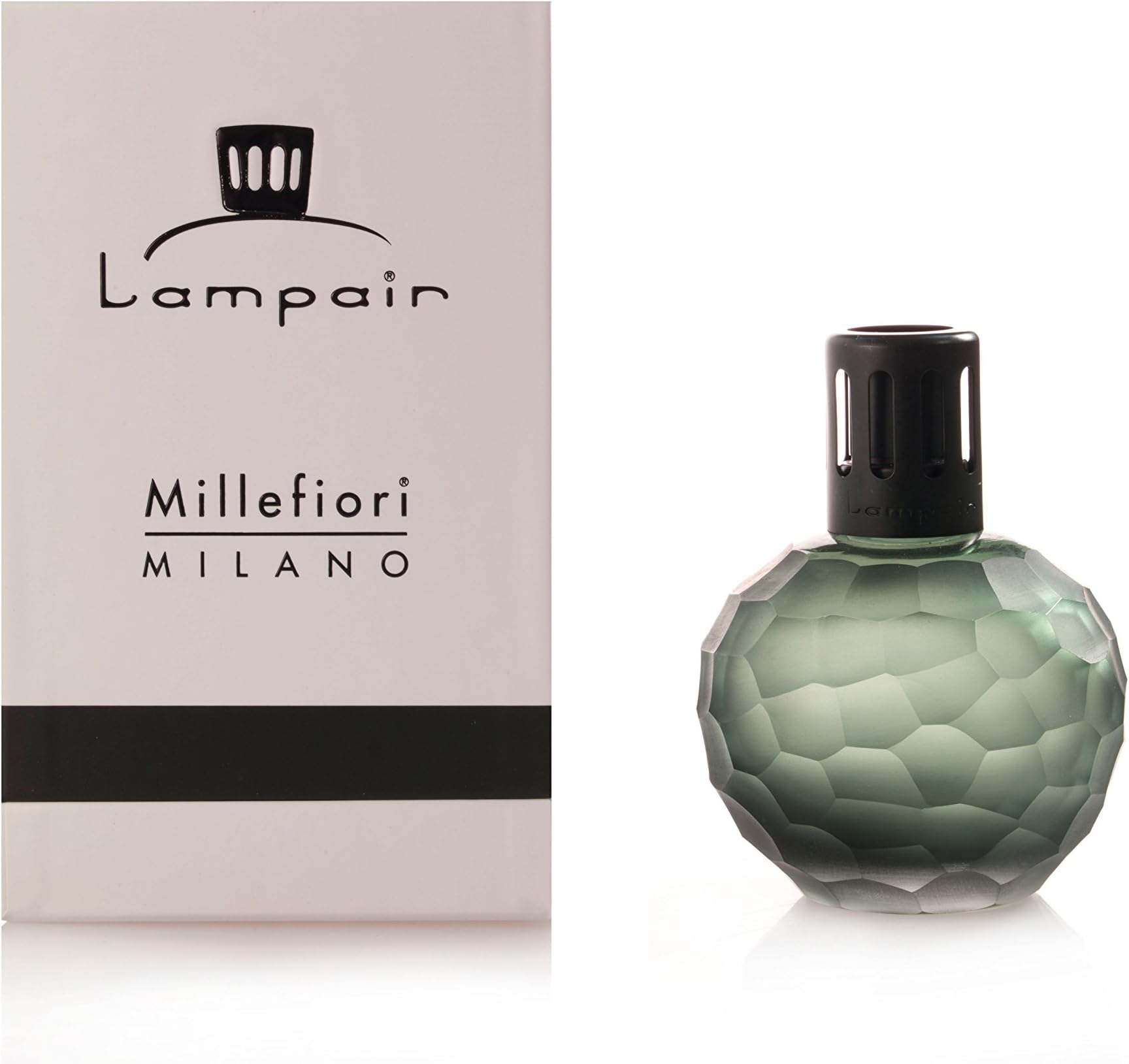 Millefiori Milano Carved Catalytic Lamp, Green