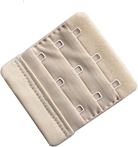 Miniatura 4 de Paquete de 3 extensores de brasier de 3 ganchos suaves y cómodos para mujer, 2.4 x 2.3 pulgadas