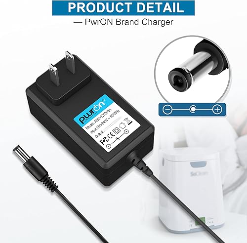 Miniatura 2 de PwrON Adaptador de CA DC de repuesto para equipo desinfectante CPAP Soclean 2 PNA1210 SoClean2 SC1200 S9K SC1200-PNA1109 CAP1007 PN1207 Cable