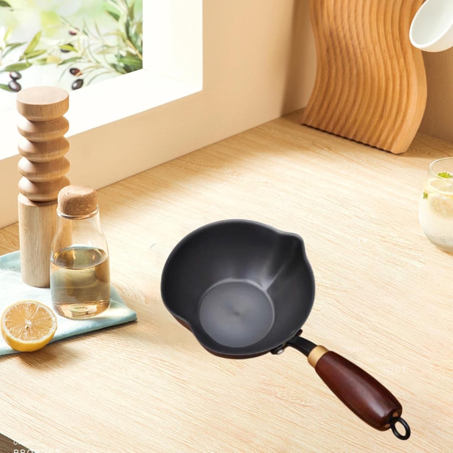 Fenteer Hot Oil Warmer Pot Small Frying Pan for Reheating Soup Household