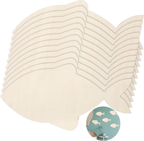 Vista 48 de Anglechic Paquete de 12 piezas de anclaje en blanco de 12 pulgadas sin terminar de madera para manualidades, adornos en forma de ancla de verano