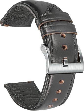 torbollo Soft Horween Leather Watch Bands for Men, 22mm Leather Watch Strap, Quick Release Handmade Watch Strap Soft Vintage Replacement