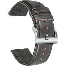 torbollo 20mm Watch Bands for Men, Mens Horween Leather Watch Strap, Quick Release Handmade Vintage Watch Replacement