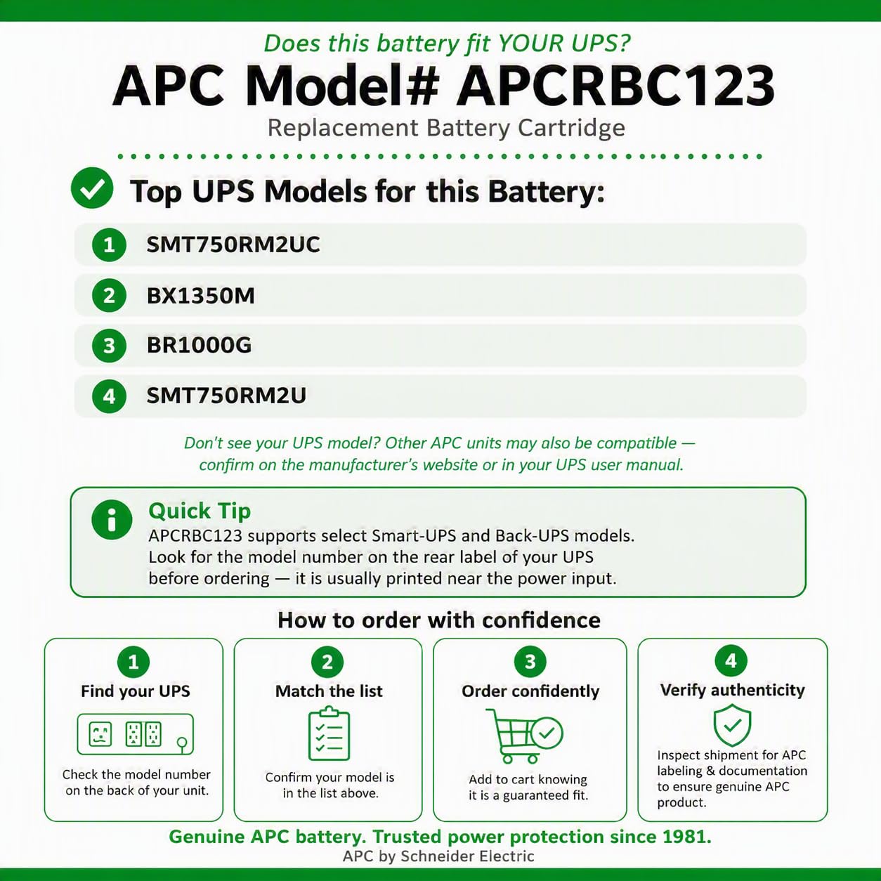 APC APCRBC123 Replacement Battery Cartridge