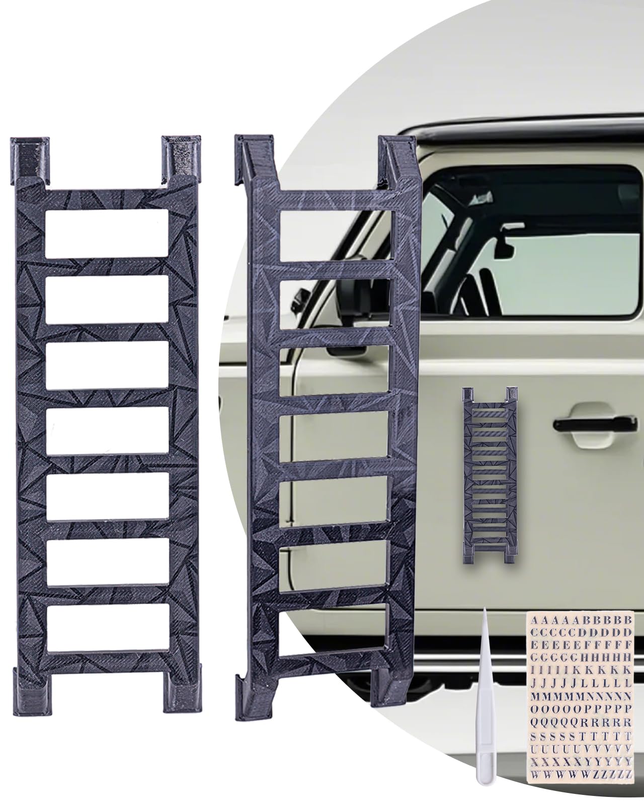SUV Ladder 2 Pack Magnetic Car Ladders With Alphabet Stickers - Widdle ...