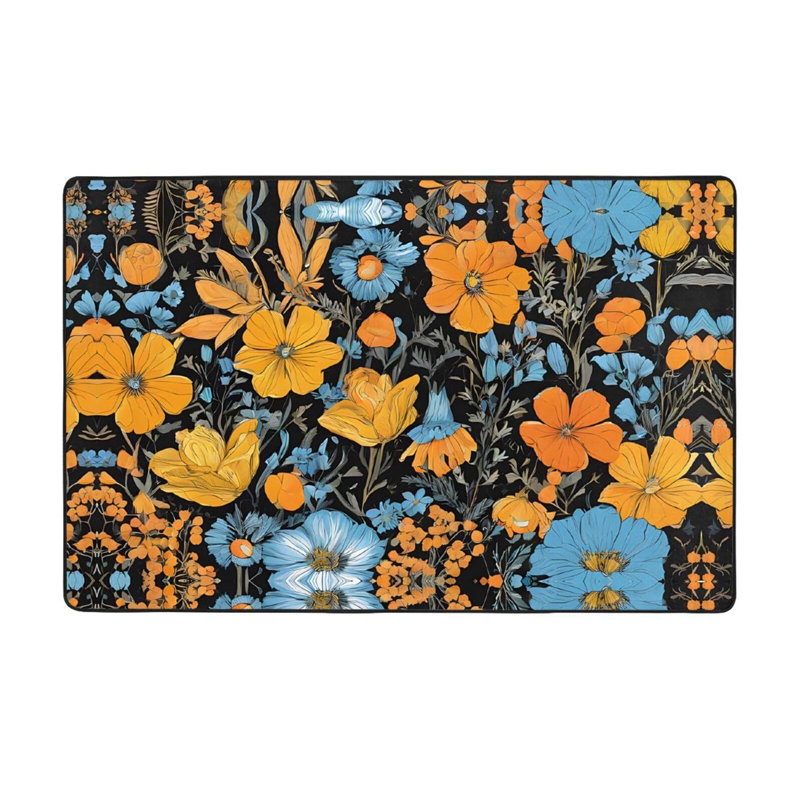 Tapis de salon anti-glisse style hippie pour sécuriser vos sols avec style