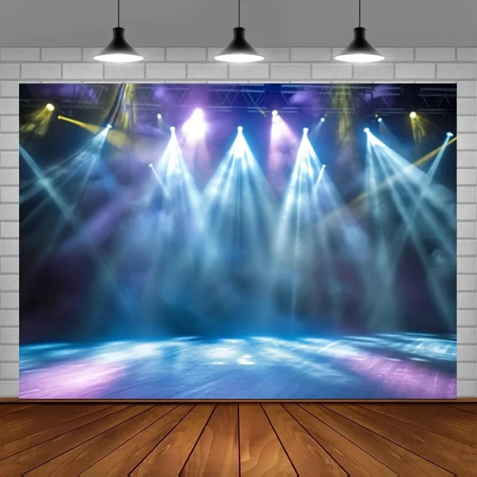 Luksusowa scena odblaskowa tło koncert platforma na żywo baner retro gwiazdy tło