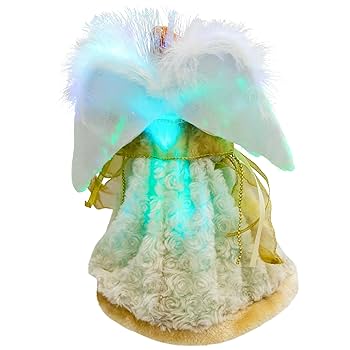 Amazon.com: Color-Changing Fiber Optic Angel Christmas Tree