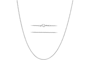 18k White Gold Rope Chain Necklace